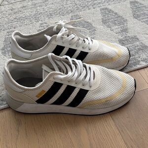 Adidas White and Black Mesh Sneakers
